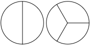 Two halves and three thirds