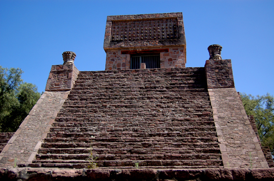 Aztec sacrificial pyramid