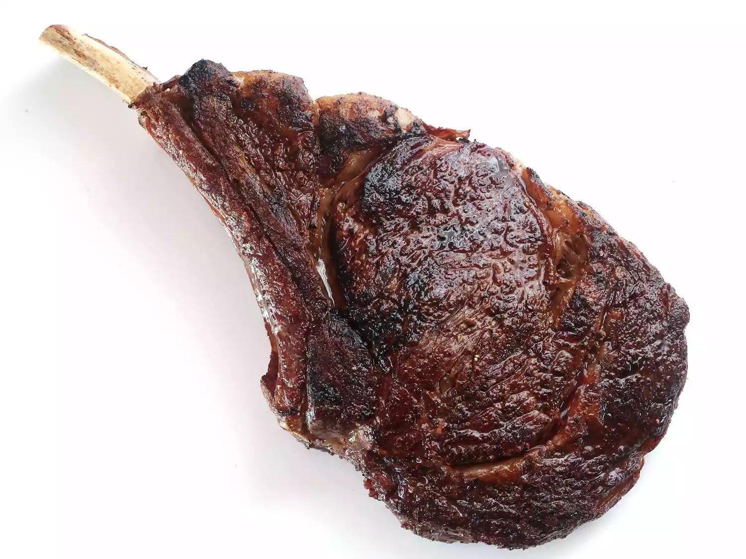 Reverse-seared bone-in ribeye steak