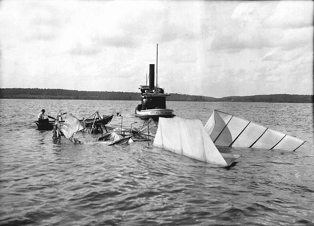 The wreckage of Langley