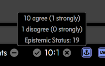 Agreement vote tooltip on GreaterWrong
