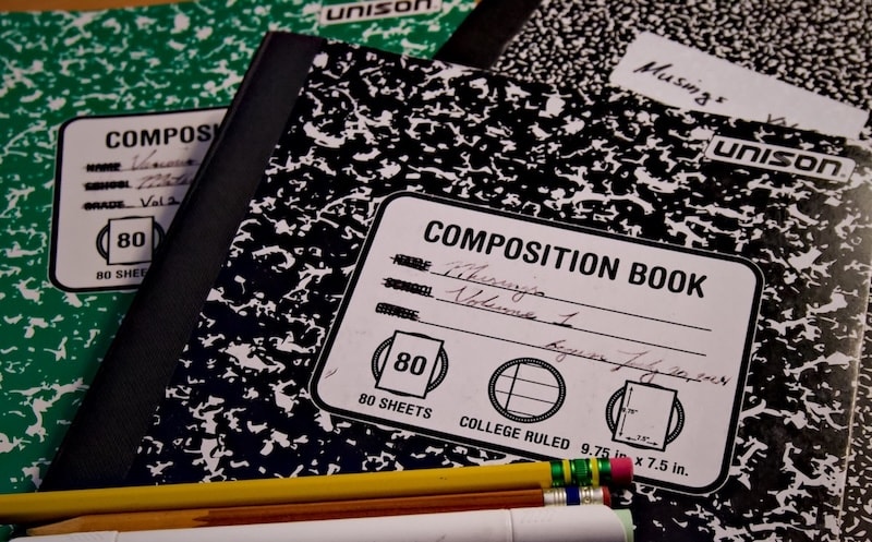 A picture of a few of my notebooks 